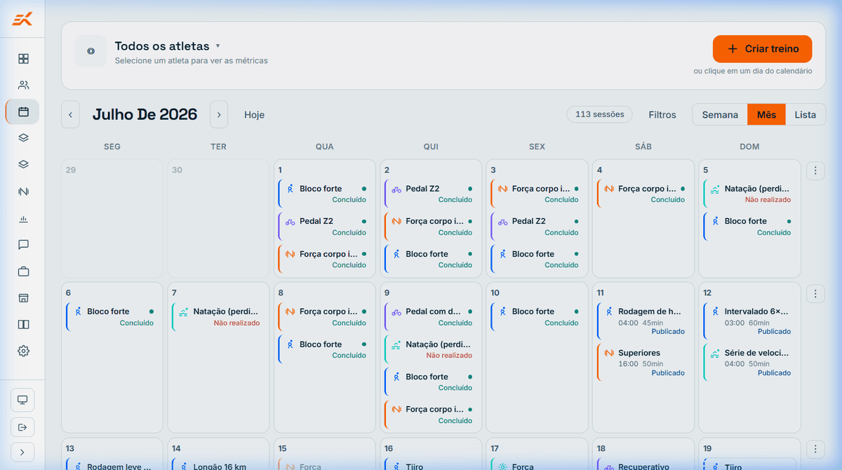 Visão de Calendário